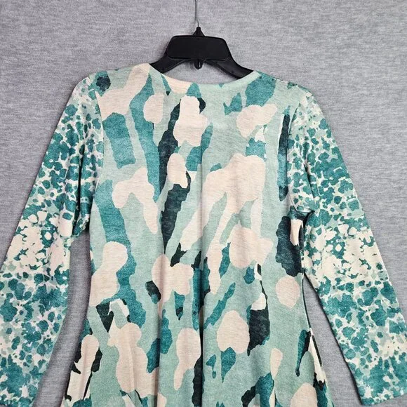 Amma Design Women's Colorful Abstract Mini Blue Dress Made in the USA Sz M - Picture 5 of 8